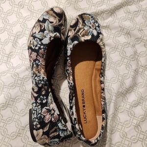 Lucky Brand 7.5 Shady Spruce comfort Ballet Flats